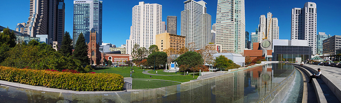 pano, panoramic, panorama, Yerba Buena Gardens, SF, San Francisco, Yerba Buena