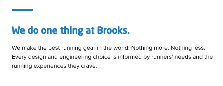 Brooks, Brooks Running, customer service, integrity, Our Belief