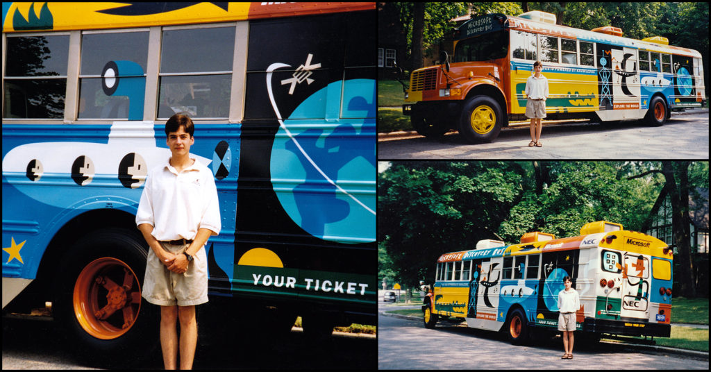 Microsoft Discovery Bus, software evangelist, software evangelism, school bus